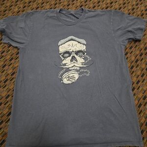 Zac Brown Band T Shirt Mens Large Gray Skull Graphic Tour Concert Tee